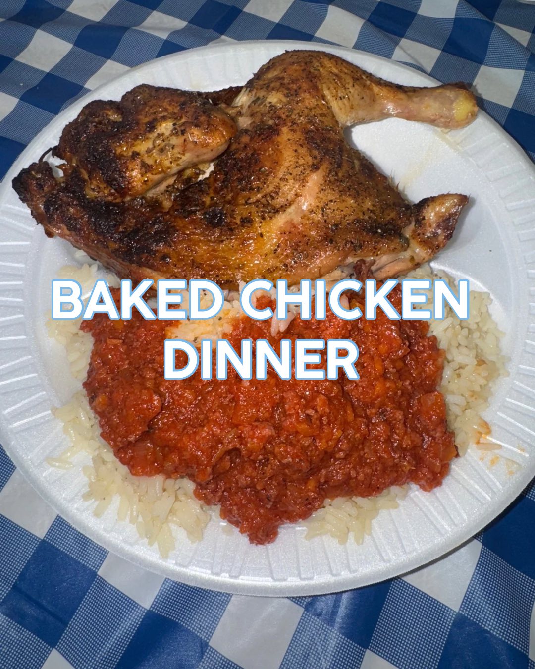 Baked Half Chicken Dinner